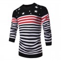 Shirt Polovêres Winter Men's Striped Long Sleeve Wool