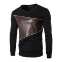 Shirt Men's Leather Elegant Casual Winter Long Sleeve
