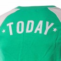 Camiseta Slim Fit Casual Masculina Verde Manga Longa Esporte Básica