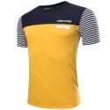 Men's T shirt Striped Casual Elegant Modern Sport Summer