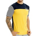 Camiseta Masculina T Listrada Casual Esporte Moderna Elegante Verão