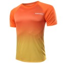 Camiseta Esporte Degrade Slim Fit Masculina Casual Top T Fina