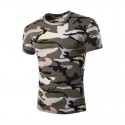 Camiseta Militar Americano Básica Masculina Camuflada Exército