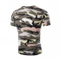 Camiseta Militar Americano Básica Masculina Camuflada Exército