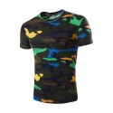 Camiseta Militar Americano Básica Masculina Camuflada Exército