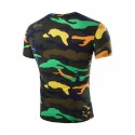 Camiseta Militar Americano Básica Masculina Camuflada Exército