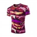 Camiseta Militar Americano Básica Masculina Camuflada Exército