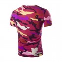 Camiseta Militar Americano Básica Masculina Camuflada Exército