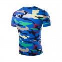 Camiseta Militar Americano Básica Masculina Camuflada Exército