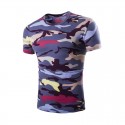 Camiseta Militar Americano Básica Masculina Camuflada Exército