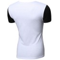 Camiseta Festa Club Masculina Elegante Couro Branca Casual Moderna