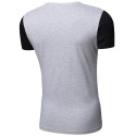 Camiseta Festa Club Masculina Elegante Couro Branca Casual Moderna