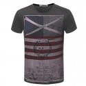 Camiseta Estampada Americana Esporte Fino Casual Masculina Básica