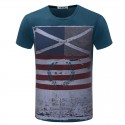 Camiseta Estampada Americana Esporte Fino Casual Masculina Básica