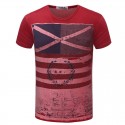 Camiseta Estampada Americana Esporte Fino Casual Masculina Básica