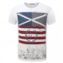 Camiseta Estampada Americana Esporte Fino Casual Masculina Básica