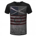 Camiseta Estampada Americana Esporte Fino Casual Masculina Básica