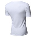 Camiseta Retalho Geometrica Masculina Casual Festa Club Fashion em Couro