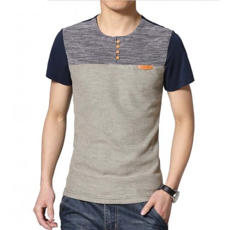 Camiseta Casual Masculina Calitta Estudante Retalhos Moderna