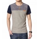 Shirt Men's Casual Calitta Student Modern Patchwork