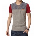 Shirt Men's Casual Calitta Student Modern Patchwork