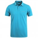 Camiseta Polo Esporte Lisa Masculina Casual com Botão Slim Fit