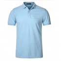 Camiseta Polo Esporte Lisa Masculina Casual com Botão Slim Fit