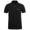 Camiseta Polo Esporte Lisa Masculina Casual com Botão Slim Fit