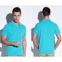 Camiseta Polo Esporte Lisa Masculina Casual com Botão Slim Fit