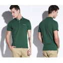 Camiseta Polo Esporte Lisa Masculina Casual com Botão Slim Fit