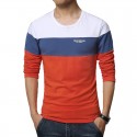 T Long Sleeve Striped Blue Men Cold Modern Calitta