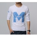 Camiseta Estampada Masculina Slim Fit Manga Longa M Metro