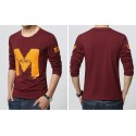 Camiseta Estampada Masculina Slim Fit Manga Longa M Metro