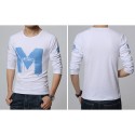 Camiseta Estampada Masculina Slim Fit Manga Longa M Metro