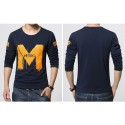 Camiseta Estampada Masculina Slim Fit Manga Longa M Metro