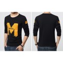 Camiseta Estampada Masculina Slim Fit Manga Longa M Metro