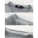 Shirt Sweatshirt Cold Knit Striped Male pullovers