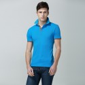 Camiseta Polo Básica Lisa Masculina Casual Slim Fit Elegante Branca