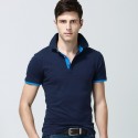 Camiseta Polo Básica Lisa Masculina Casual Slim Fit Elegante Branca