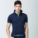 Camiseta Polo Básica Lisa Masculina Casual Slim Fit Elegante Branca