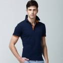 Camiseta Polo Básica Lisa Masculina Casual Slim Fit Elegante Branca