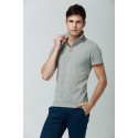 Camiseta Polo Básica Lisa Masculina Casual Slim Fit Elegante Branca