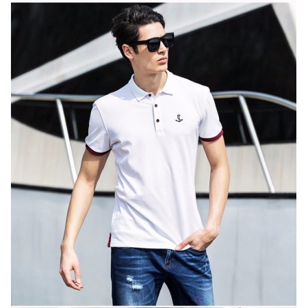 Camiseta Pólo Branca Social Esporte Fino Masculina Elegante Casual