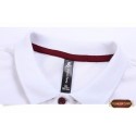 Polo Shirt White Social Sport Thin Elegant Casual Male