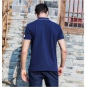 Polo Shirt Navy Blue Sport Men's Casual Slim Fit
