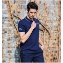 Camisa Pólo Azul Marinho Esporte Masculina Casual Slim Fit