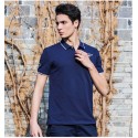 Polo Shirt Navy Blue Sport Men's Casual Slim Fit