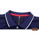 Polo Shirt Navy Blue Sport Men's Casual Slim Fit