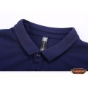 Polo Shirt Navy Striped Sport Men's Casual Slim Fit