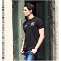 Shirt Sport Polo Black Men's Casual Summer Basic Elegant